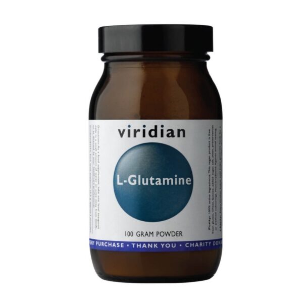Maisto papildas „L-Glutamine“ milteliai, VIRIDIAN