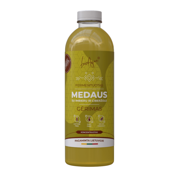 Fermentuotas Medaus Su Imbieru Ir Ciberžole Gėrimas