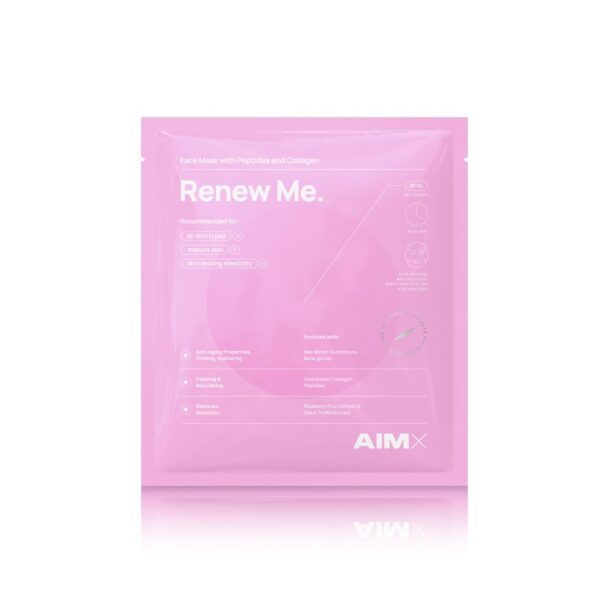 greito poveikio anti aging veido kauke su peptidais ir kolagenu aimx renew me 1vnt
