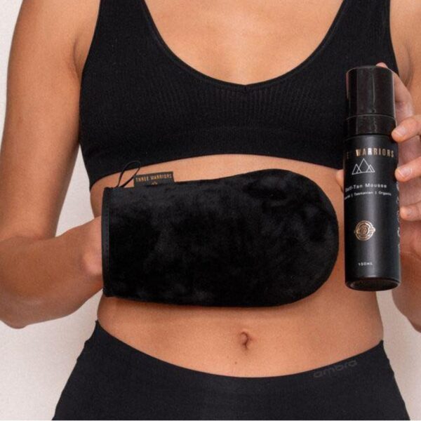 three warriors ekologiska savaiminio idegio aplikavimo pirstine eco friendly tanning mitt