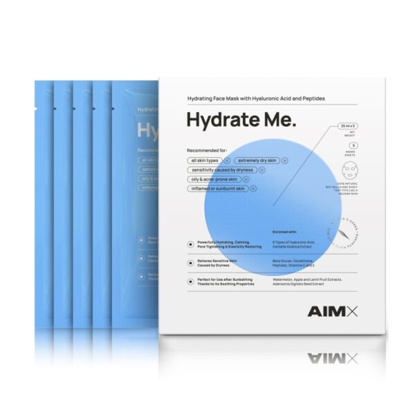 greito poveikio giliai drekinanti veido kauke su peptidais aimx hydrate me